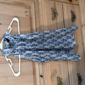 The Limited tank top blouse blue/white//navy size small